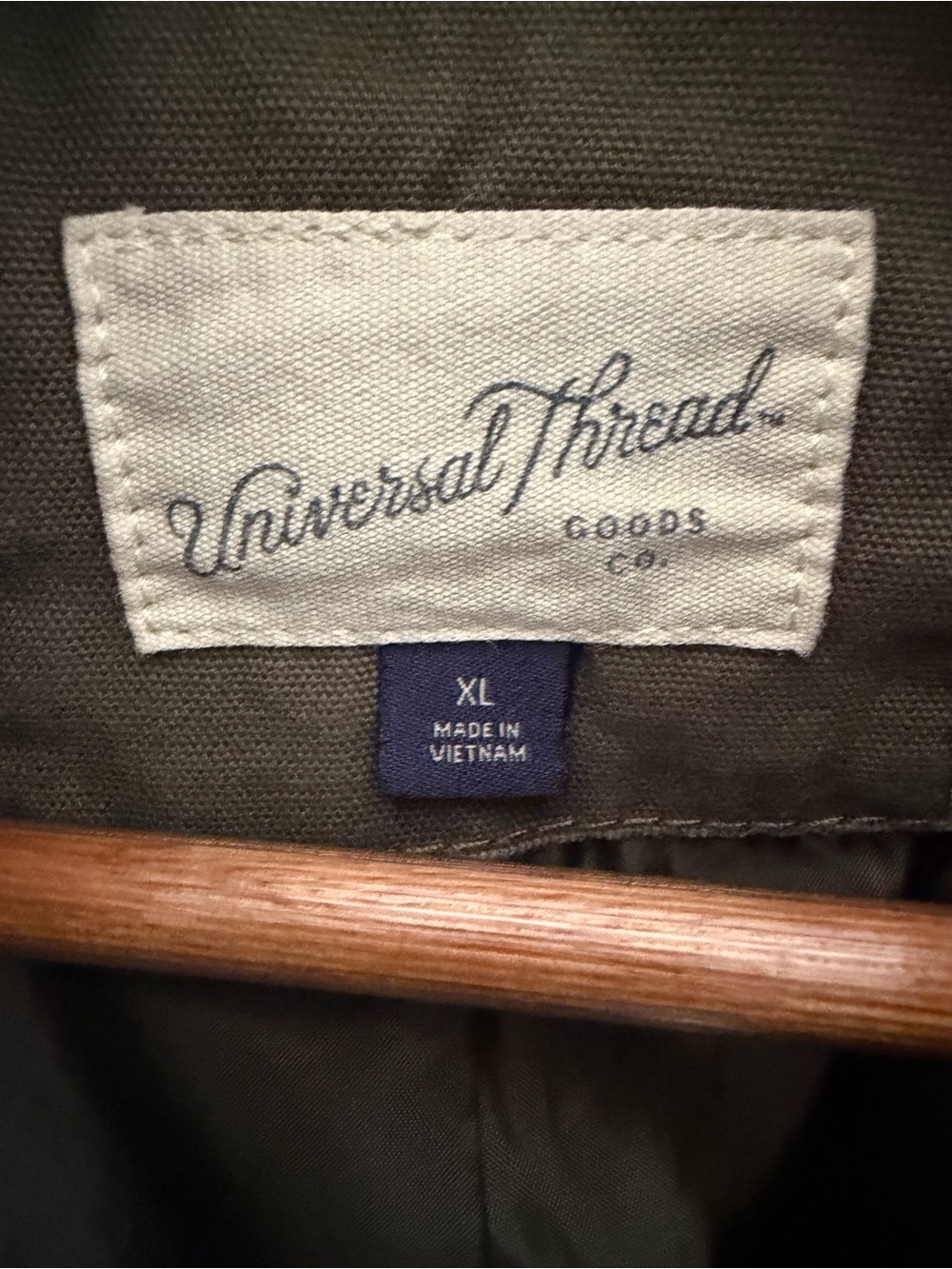 Universal Thread Olive Green Utility Jacket with Dark Corduroy Trim - Picture 2 of 6